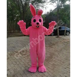 Pink bunny Mascot Costumes Cartoon Carnival Unisex Adults Outfit Birthday Party Halloween Christmas Outdoor Outfit Suit