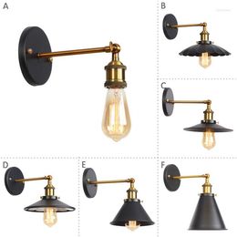 Wall Lamps Antique Wooden Pulley Led Light Exterior Long Sconces Merdiven Glass Waterproof Lighting For Bathroom