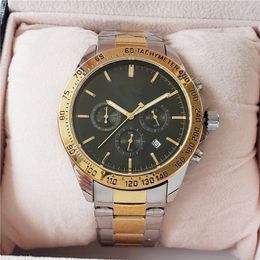 2023 New Watch Men's Leisure Diamond Watches Gold Steel Stainless steel Quartz Wristwatch Strap Male Relogio Masculino BOSS9