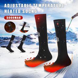 Sports Socks Winter warm Heated Socks Rechargeable Electric Heating Socks 3 Modes Thermal Foot Warmer For Men Women Outdoor Skiing Cycling 230526