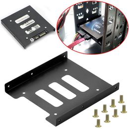 Adapters Useful 2.5 Inch SSD HDD To 3.5 Inch Metal Mounting Adapter Bracket Dock Screw Hard Drive Holder For PC Hard Drive Enclosure