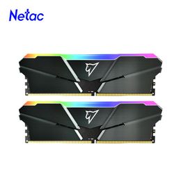 RAMs Netac Ram Memory DDR4 RGB ddr4 8GB 16GB 3200mhz 3600mhz Ram Memoria DDR4 Heat sink UDIMM Dual Channel for Motherboard Intel AMD