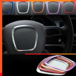 New Aluminium Alloy Steering Wheel Decorative Sticker Durable Decorative Stickers Car Decoration Car Interior Decoration Colourful
