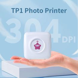 Printers Vretti TP1 A4 Printer Thermal Receipt Printer 58mm 80mm POS Printer USB Bluetooth Wireless Portable For Mall Ticket Commercial