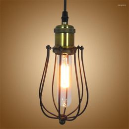 Pendant Lamps Retro Loft Industrial Wind Light Vintage Edison Lamp Hanging E27 Iron Cage For Home Decor Restaurant