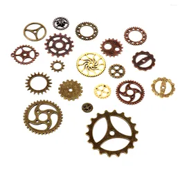 Wall Clocks 100PCS DIY Retro Gear Accessories Vintage Metal Steampunk Jewellery Making Charms Cog Watch Wheel (Mixed Color)