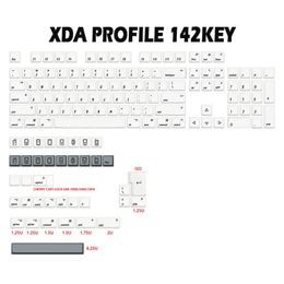 Accessories 142 Keys XDA Keycaps Thick PBT Keycap For MX Switch Cherry Mechanical Keyboard Dye Subb White Phone Theme for KEY Caps Set