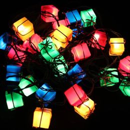 Christmas Decorations 3m Colourful Lanterns Tree String Lights Gift Shape Festive Party Gifts
