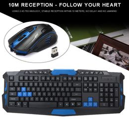 Combos New Arrival Gaming Keyboard Mouse Set Portable 2.4Ghz Wireless Ergonomicas Design Keypad And Mice Combos