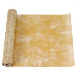 Table Cloth Runner Metallic Fiber Non-Woven Fabric For Wedding Party Decoration Gift Floral Wrapping 30Cmx10m