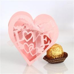 Gift Wrap 25/50/100pcs Heart Shaped Valentine's Day Cut-out Love Candy Box Wedding Ceremony Christmas Anniversaries Decorati