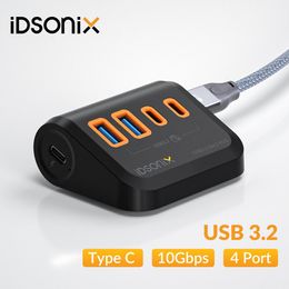 Hubs iDsonix USB Hub 3.2 Splitter Adapter Multi Ports Socket with SD Card Reader Type C PC HUB USB 3.0 for Lenovo Xiaomi Macbook Pro