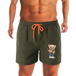 Snipe Teddy Bear Shorts Mens Swimwear Beach Shorts Surf Board Shorts Gym Racing Sportwear Swimsuit Summer Brief Swimming Trunk