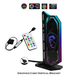 Cooling Acrylic RGB Vertical GPU Bracket Support Customised Video Card Holder Stand Computer Personalise MOD Part12V/5V ARGB M/B SYNC