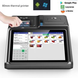 Printers MINI Supermarket Clothing Fruit Medicine Convenience Store 10.1 Inch Touch Screen POS Cashier 80MM Receipt Printer scanner NFC