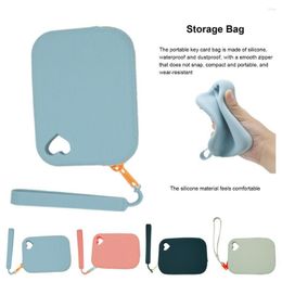 Storage Bags Smooth Zipper Bag Waterproof Soft Change Wallet Hand Comfort Silicone Multi-function Mini Pouch Home Supplies
