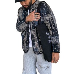 summer fashion man polyester black loose shivering printing singel breasted outwear baseball jacket