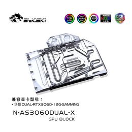 Cooling Bykski RGB Full Cover GPU Block with Backplate for ASUS Dual RTX3060 12G NAS3060DUALX