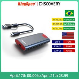 Enclosure KingSpec M2 NVMe SSD Case 10Gbps M.2 NVME SSD to Type C USB 3.1 Aluminium PCIe 3.0 Enclosure Portable SSD for M2 NMVE SSD