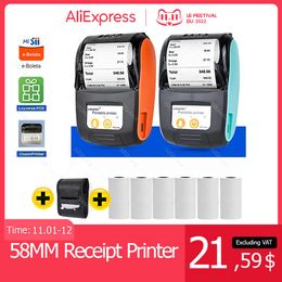 Printers Mini Bluetooth Thermal Printer Mini Wireless Mini Protable Printer Receipt Free Loyverse POS app on Android Phone printer