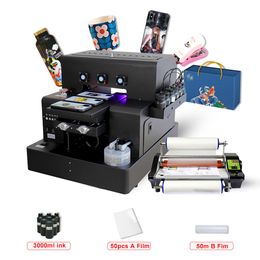 Printers A4 UV DTF Printer uv transfer sticker AB film waterproof uv dtf printing machine mug bottle acrylic Silica gel print sticker