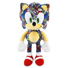 Printed Hedgehog Sonic Super Sound Mouse Plush Doll Super Sony Game Toys Children's Gift Wholesale