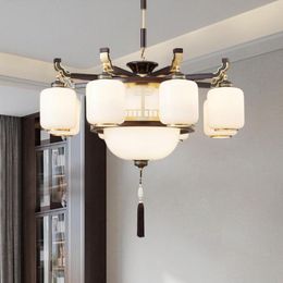 Pendant Lamps Chinese Style Solid Wood Chandelier High-End Ebony Modern Lamp In The Living Room Villa Hall Restaurant