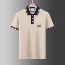 2023DD Designer Polo Shirts Men Luxury Polo Casual Men Polo T Shirt Snake Bee Letter Print Embroidery Fashion High Street Mens Polos