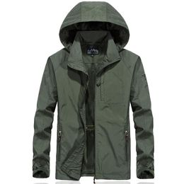 Men's Jackets Plus Size 6XL Waterproof Military Jacket Spring Autumn Men Casual Windbreaker Mens Breathable Hooded Outdoor Coats
