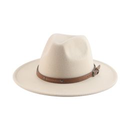 Hats for Women Hat Fedoras Felted Hats for Men Panama Solid Belt Casual Khaki Black 62cm Fedora Hat New