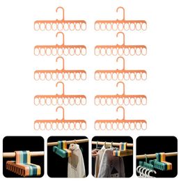 Hangers & Racks 10pcs Multi-functional Drying Rack Space-saving Punch-free Clothes Hanger