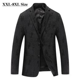 Men's Suits & Blazers 8XL 7XL 6XL Blazer Casual Suit Jacket Office Business Dress Plus Size Striped Lattice Fashion Spring Autumn Coats Clot