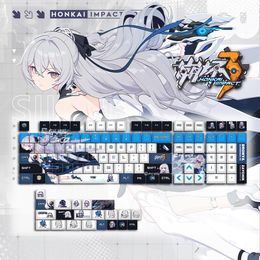 Accessories Bronya Zaychik Themed Keycaps game keyboard cap cherry Profile 129 keys PBT keycap mechanical keyboard cap