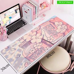 Rests Pink Cute Mouse Pad Kawaii Mousepad Mat Gamer Mouse Mat Keyboard Mat Desk Mat Carpet Mausepad XL 900x400 For Computer Laptop Pad