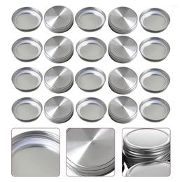 Dinnerware Sets 20Pcs Regular Mouth Lids With Hole Canning Jar Caps Can Sealed Covers 70mm