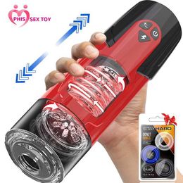 Automatic Male Masturbators Cup Thrusting Rotating Stimulation Pocket Stroker Toy Pussy Adult Sex Toys for Men 18