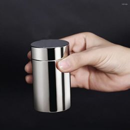 Storage Bottles Mini Portable Box Sealed Travel Stainless Steel Tea Leaves Can Container
