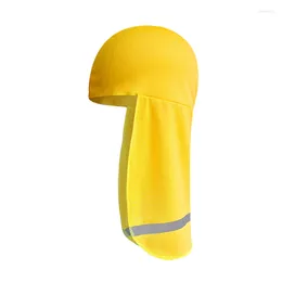 Cycling Caps Sun Shade Cooling Cap Outdoor UV Protection Wide Brim Elastic Polyester Hard Hat Neck Protector For Fishing Hiking