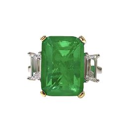 Cluster Rings 2023 S925 Sterling Silver Ring Jewellery Vintage Emerald 10 14 Eternal Wedding Ladies Wholesale