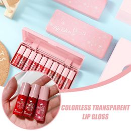 Lip Gloss Moisturizing Velvet Mini Oil Long Lasting Tint Cosmetic Makeup Glaze Sexy Red Lipsticks Liquid Matte Air Q5h9Lip