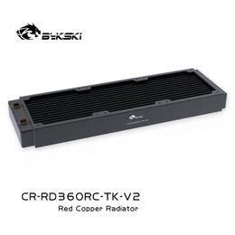 Cooling Bykski G1/4" 40MM Thick Full Copper PC Cooling Radiator Cooler Heat Exchanger Support 12cm Fan Heatsink 360mm CRRD360RCTkV2