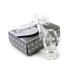 Party Favour 20pcs/lot Wedding Favours Crystal Cross Standing Baby Christening Gifts Shower First Communion GiftsParty