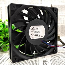 Pads New CPU Cooling Fan For Delta THB1212B 12025 12V 3A 12CM Large Air Volume 4 Lines PWM Violent Server Cooler Fans 120*120*25mm