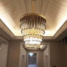 Pendant Lamps KTV Postmodern Fashion European Crystal Style Large Chandelier El Villa Club Engineering Light Custom Led Fixture