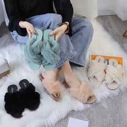 Slippers 2023 Autumn And Winter Plush Cross Women's Floor Quiet Warm Antiskid Wear Home