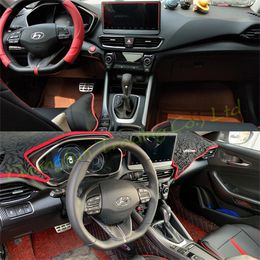 For Hyundai Lafesta 2019-2020 Car-Styling 3D/5D Carbon Fibre Car Interior Centre Console Colour Moulding Stickers Part Accessories