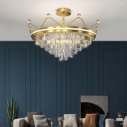 Chandeliers Led Mordern Pendant Lamp Crystal Chandelier Lighting Lustre Luminaire For Dinning Room Home Deco Hanging Light