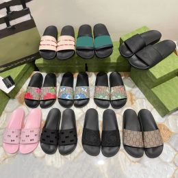 2023 Designer GG Sandali italia Pantofole Paris New Rubber ggity Slides Sandali Floral Brocade Donna Uomo Slipper Flat Bottoms Infradito Donna Fashion Striped Beach