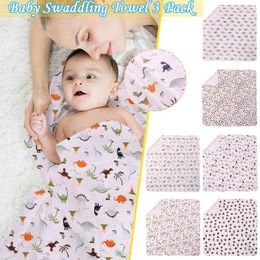 Blankets 3Pcs Born Baby Swaddle Wrap Receiving Blanket Cotton Cartoon Sleeping Bag & Swaddling Sleepsack