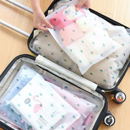 Storage Bags Portable Travel Bag Organiser Clothes Transparent Plastic Package Luggage Partition Zipper Lock Self SealStorage